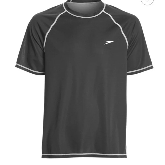 SPEEDO Athletic Shirt UV Protection Black Large New - Picture 1 of 8